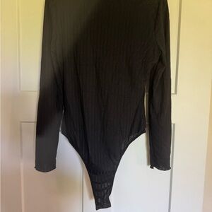 SHEIN Black Long Sleeve Bodysuit